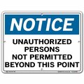 Vestil Aluminum Sign, 9-1/2" Height, 12-1/2" Width, Aluminum, Rectangle, English SI-N-31-B-AL-063